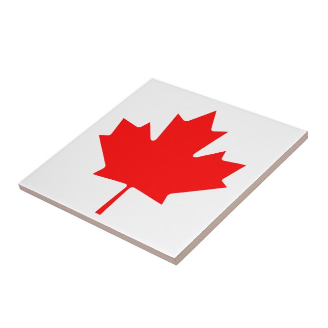 Flag of Canada Ceramic Tile (Side)