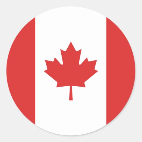 Flag of Canada Classic Round Sticker