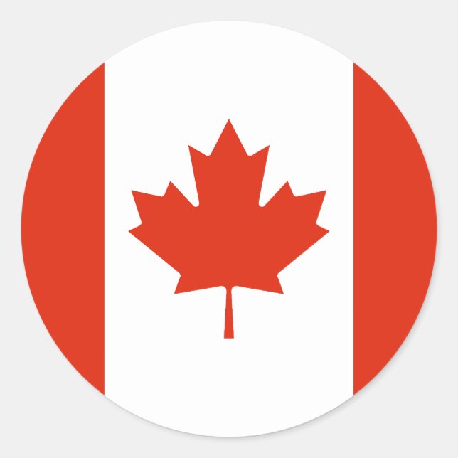 Flag of Canada Classic Round Sticker (Front)