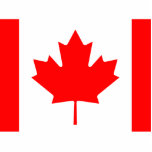 Flag of Canada Cutout<br><div class="desc">Official flag of Canada. Red maple leaf on white and red background. Great gifts featuring high quality Canadian flag.</div>