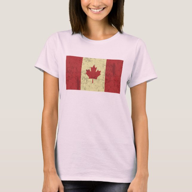 Flag of Canada Distressed T-Shirt (Front)
