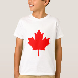 White Canada Varsity Youth's T-Shirt Canadian Pride Maple Leaf Canada Flag Tee 