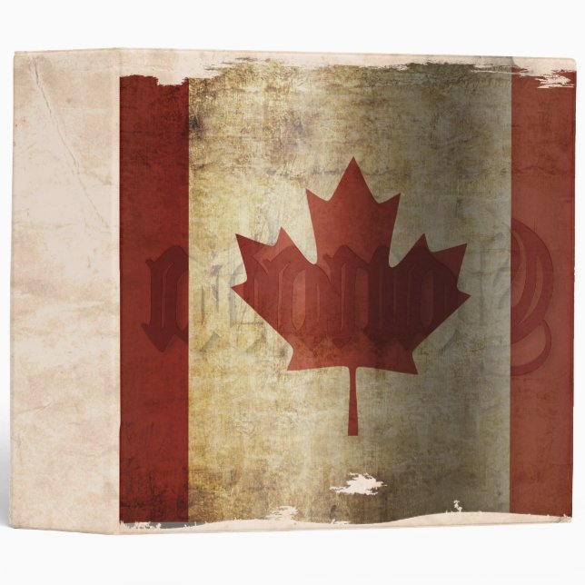 Flag of Canada / Grunge... 3 Ring Binder (Front/Spine)