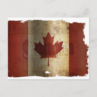 Flag of Canada / Grunge... Postcard