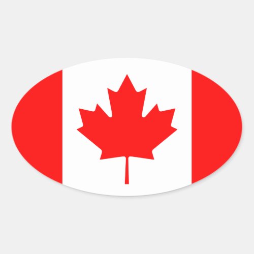 Flag of Canada Oval Sticker