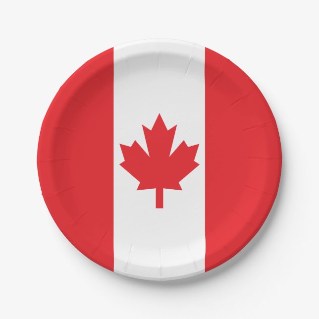 Flag of Canada Paper Plates (Front)