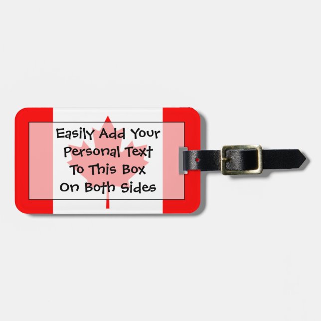 Flag of Canada Personal Easy ID Luggage Tag (Front Horizontal)