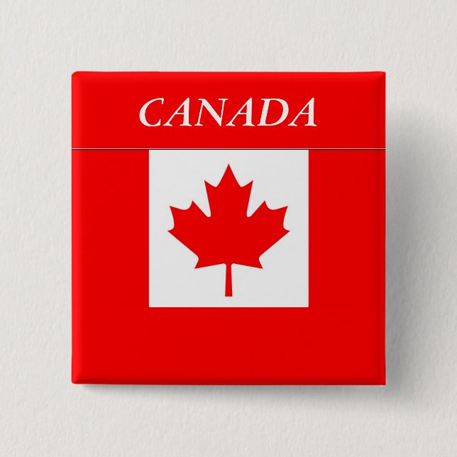 Flag of Canada Pinback Button (Front)