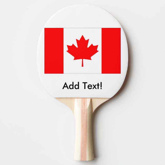 Flag of Canada Ping-Pong Paddle (Front)