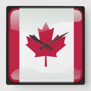 Flag of Canada Square Wall Clock