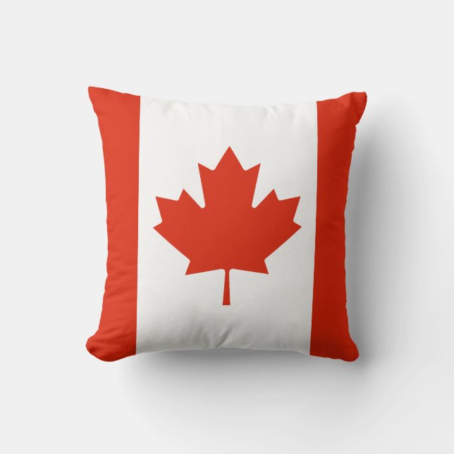 Flag of Canada Throw Pillow (Front)