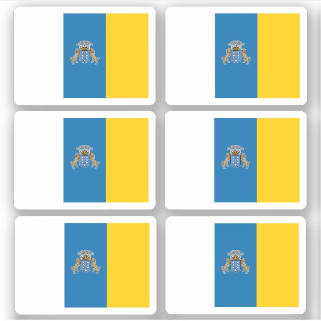 Flag of Canary Islands - a collection Sticker (Front)
