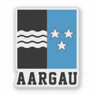 Flag of Canton of Aargau Sticker