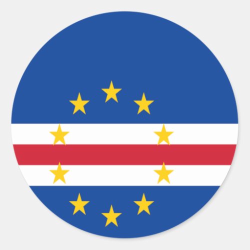 Flag of Cape Verde Classic Round Sticker