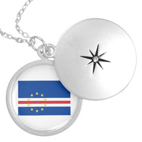 Flag Of Cape Verde Locket Necklace