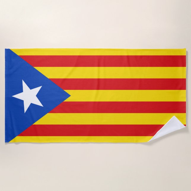 Flag of Catalonia Beach Towel (Front)
