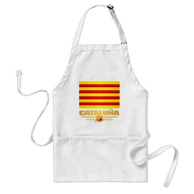 Flag of Cataluna (Catalonia) Adult Apron (Front)