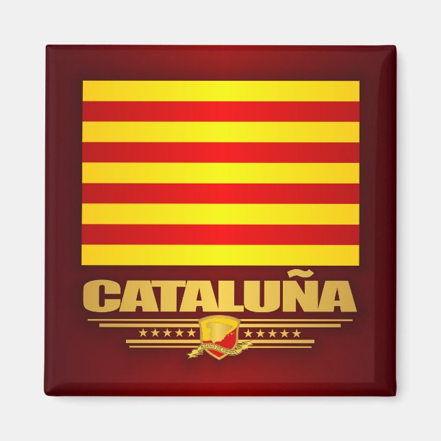 Flag of Cataluna (Catalonia) Magnet (Front)
