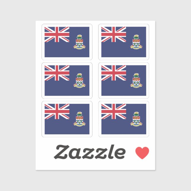 Flag of Cayman Islands Collection pack of 6 Sticker (Sheet)