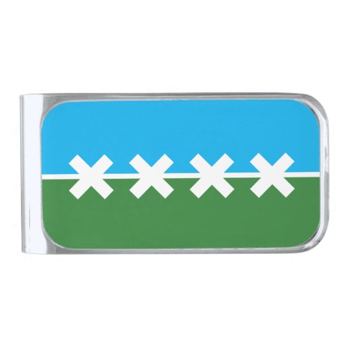 Flag of Cedar Park, Texas Silver Finish Money Clip