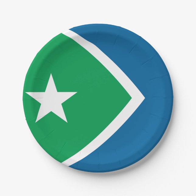 Flag of Cedar Rapids, Iowa Paper Plates (Front)