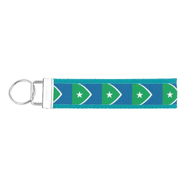 Flag of Cedar Rapids, Iowa Wrist Keychain (Keys on Left)