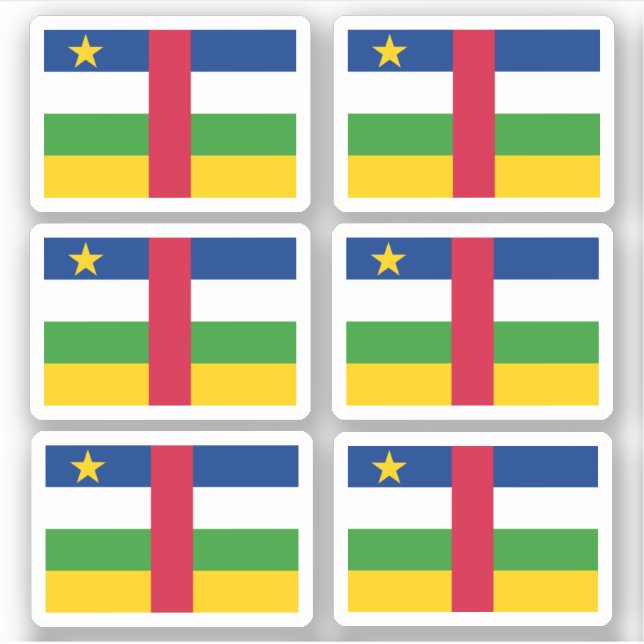 Flag of Central African Republic - a collection Sticker (Front)