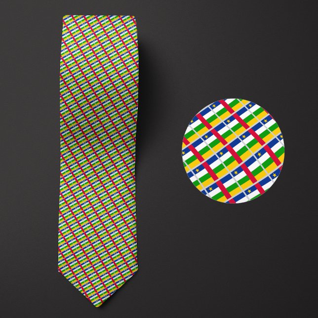 Flag of Central African Republic Pattern Neck Tie (Creator Uploaded)