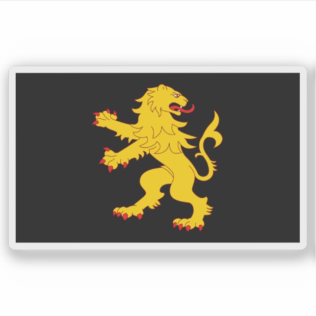 Flag of Ceredigion (Cardiganshire) county, Wales Sticker (Front)