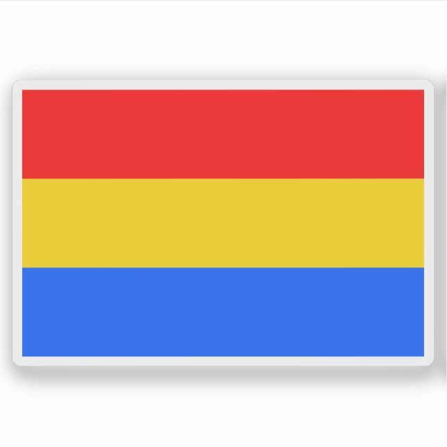 Flag of Český Těšín, Czech Republic Sticker (Front)