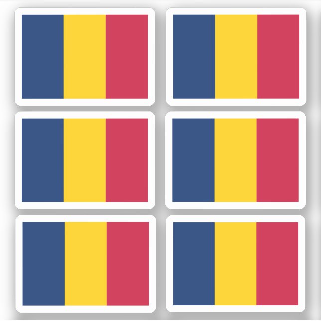 Flag of Chad - a collection Sticker (Front)