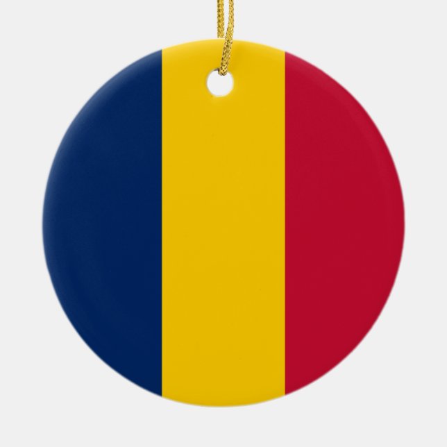 Flag of Chad Ceramic Ornament (Front)