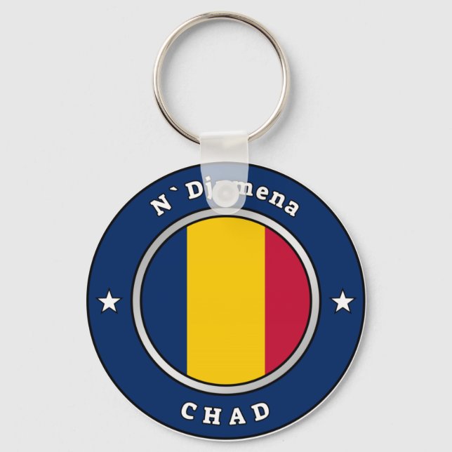Flag Of Chad Keychain (Front)