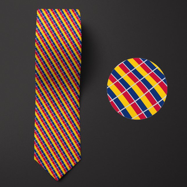 Flag of Chad Pattern Neck Tie (Creator Uploaded)