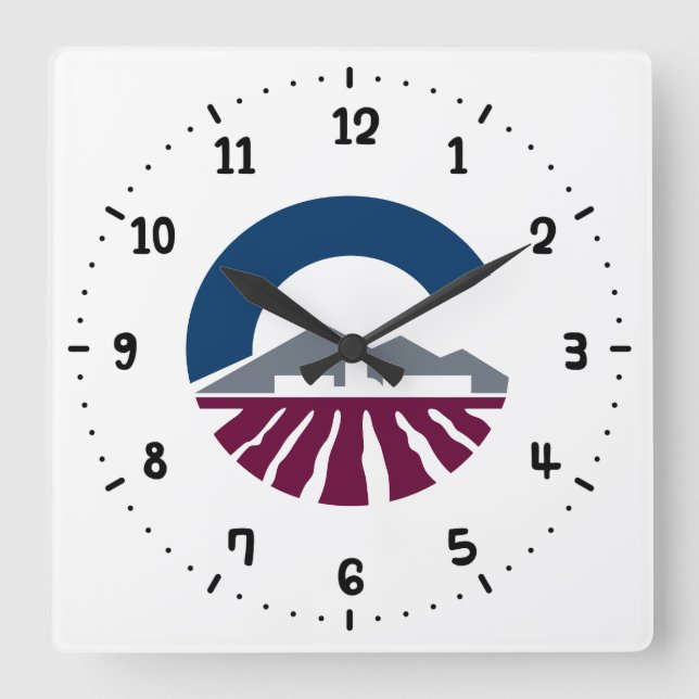 Flag of Chandler, Arizona Square Wall Clock (Front)