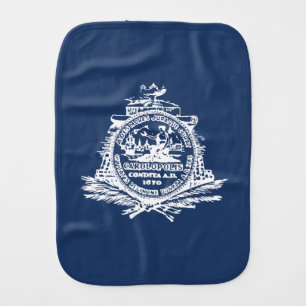 Flag of Charleston, South Carolina Baby Burp Cloth