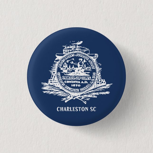 Flag of Charleston, South Carolina Button (Front)