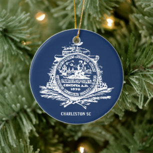 Flag of Charleston, South Carolina Ceramic Ornament