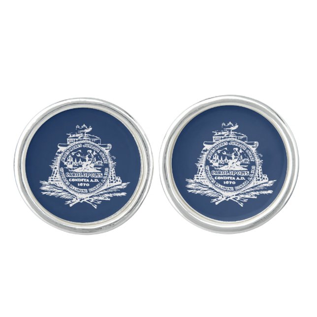 Flag of Charleston, South Carolina Cufflinks (Front)