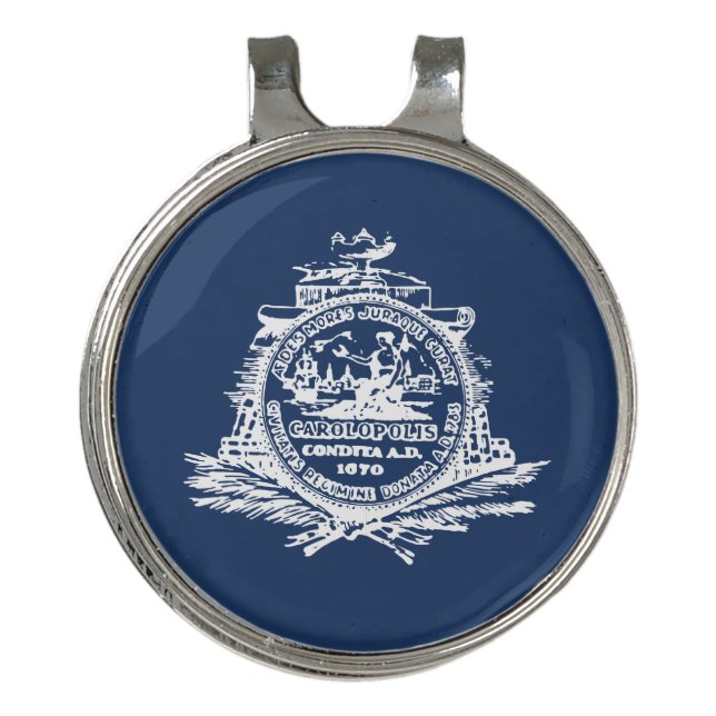 Flag of Charleston, South Carolina  Golf Hat Clip (Front)