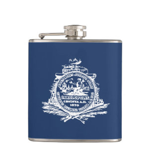 Flag of Charleston, South Carolina Hip Flask