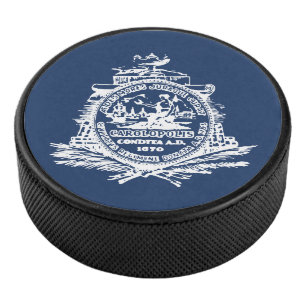 Flag of Charleston, South Carolina Hockey Puck