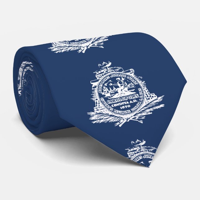 Flag of Charleston, South Carolina Neck Tie (Rolled)