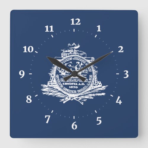 Flag of Charleston South Carolina Square Wall Clo Square Wall Clock