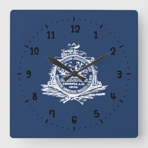 Flag of Charleston South Carolina Square Wall Clo Square Wall Clock