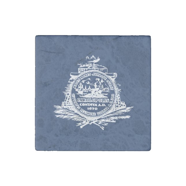Flag of Charleston, South Carolina Stone Magnet (Front)