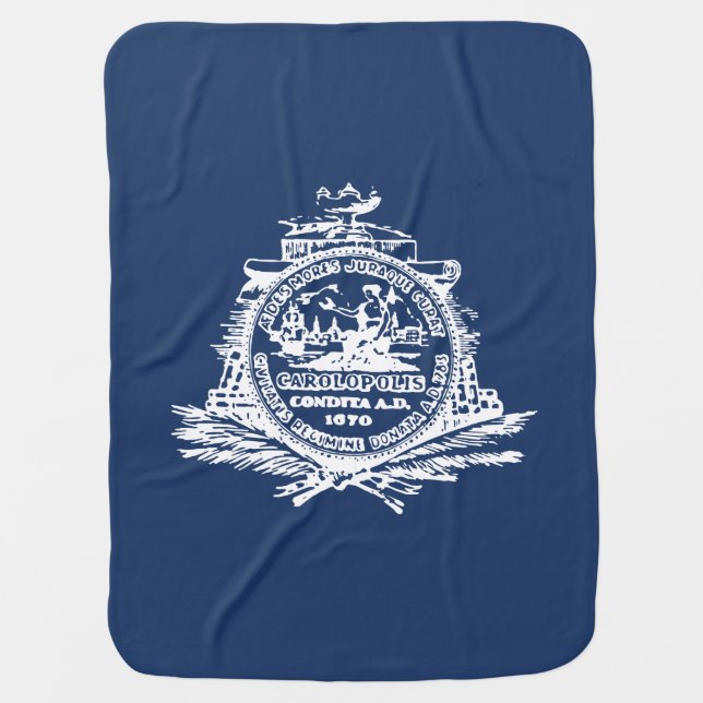 Flag of Charleston, South Carolina Swaddle Blanket (Front)