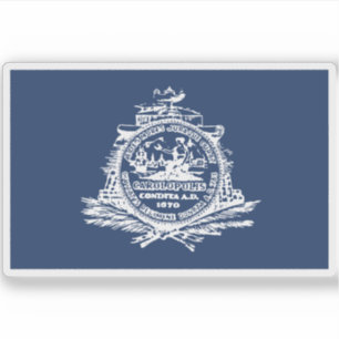Flag of Charleston, South Carolina, USA Sticker