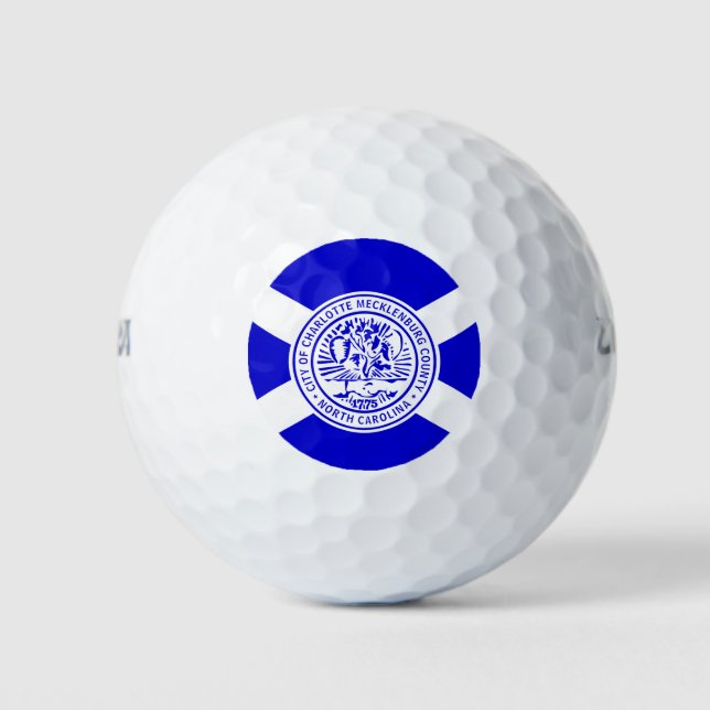 Flag of Charlotte, North Carolina  Golf Balls (Front)