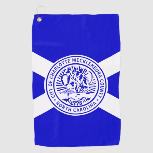 Flag of Charlotte North Carolina  Golf Towel